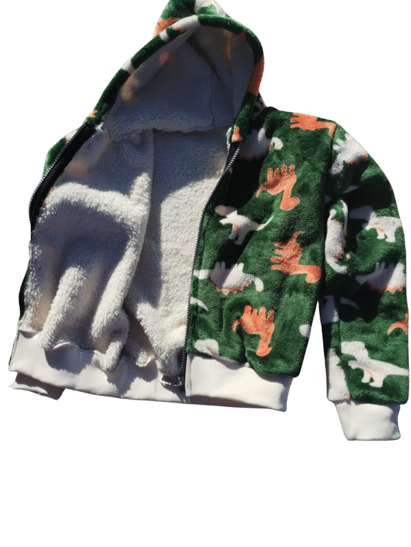 campera polar piel dinosaurio